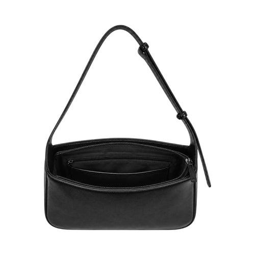 Virant Collection Black Leather Daily Baguette Bag