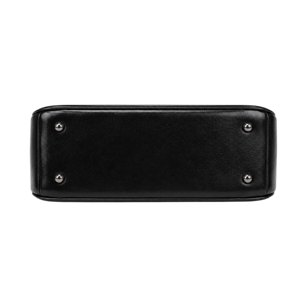 Virant Collection Black Leather Daily Baguette Bag