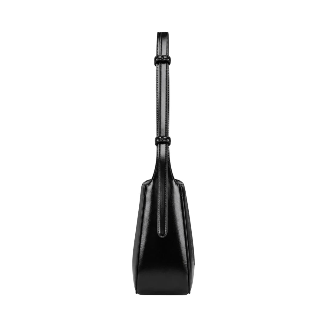 Virant Collection Black Leather Daily Baguette Bag