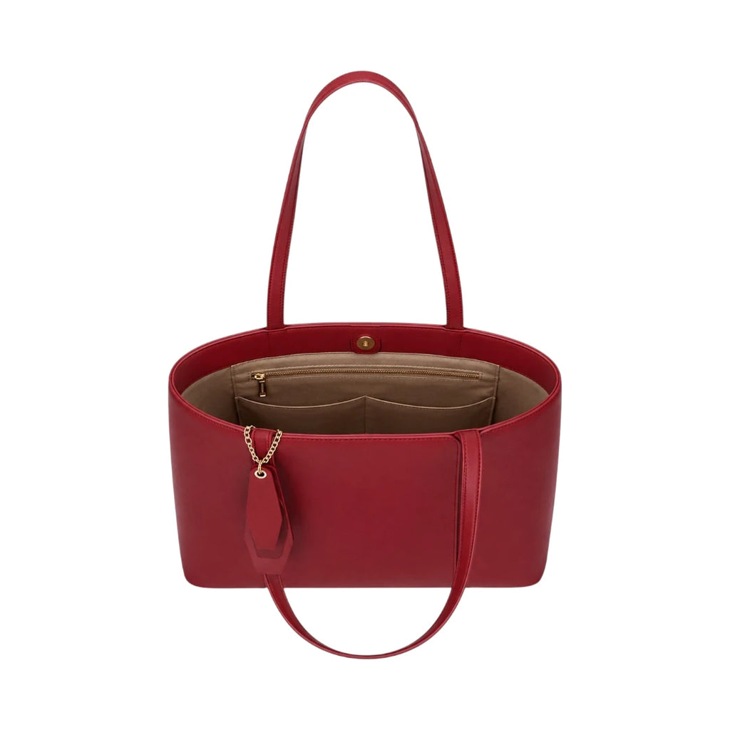 Virant Collection Modern Burgundy Leather Handbag for Women