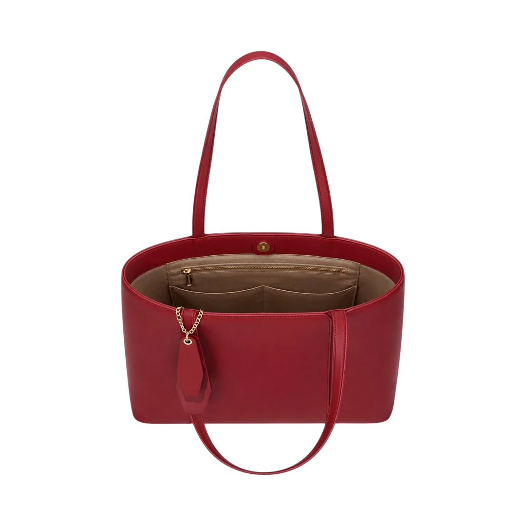 Virant Collection Modern Burgundy Leather Handbag for Women