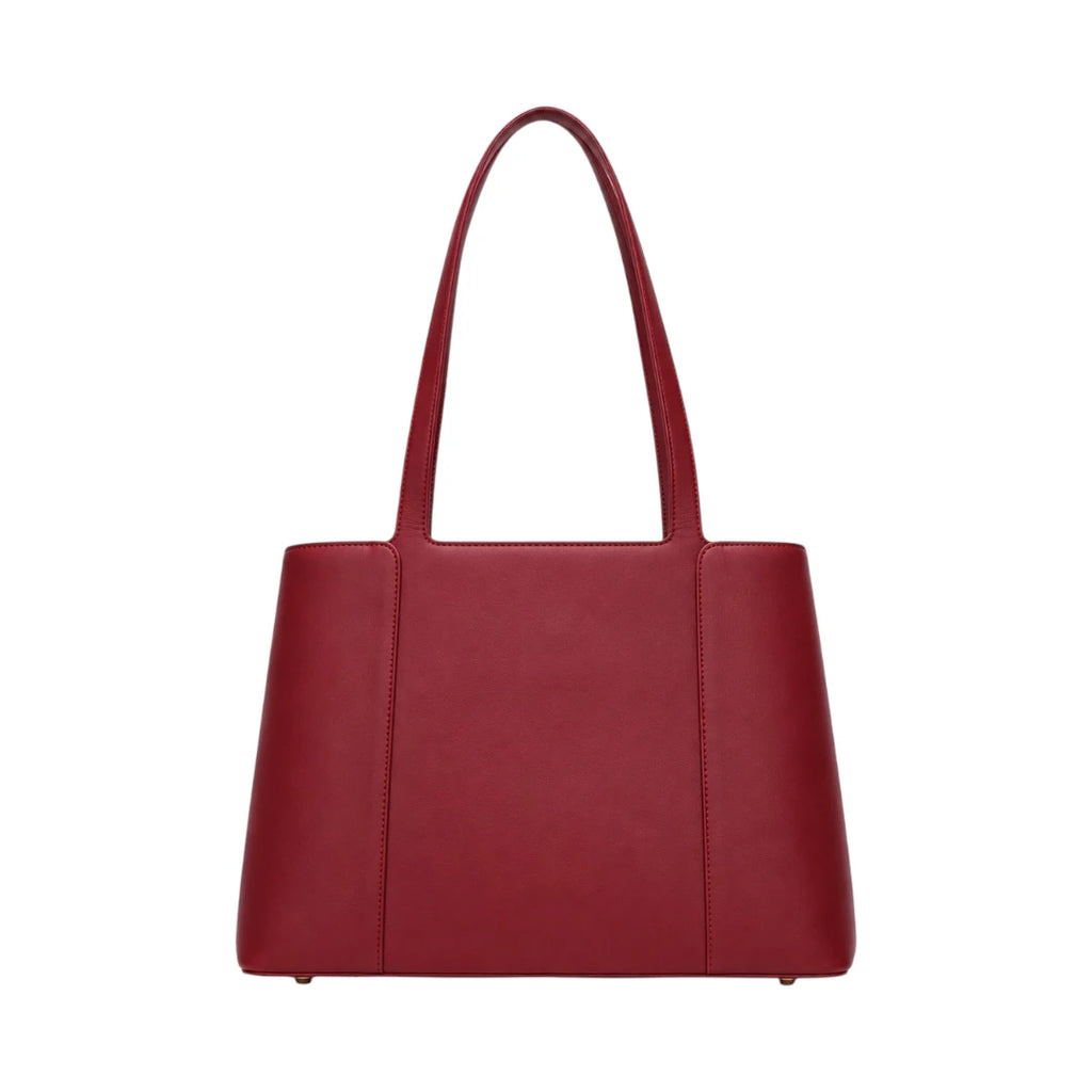 Virant Collection Modern Burgundy Leather Handbag for Women