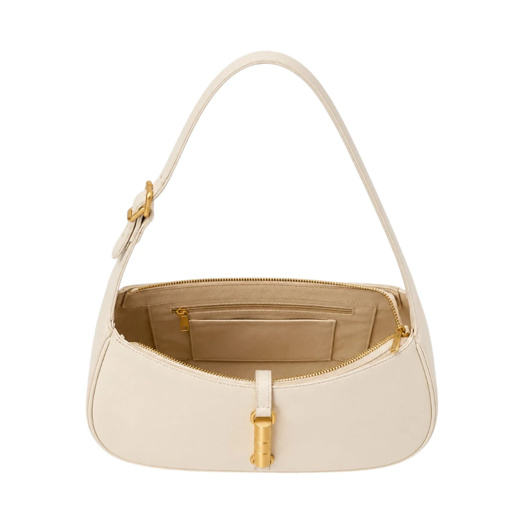 Virant Collection Women's Classic Ivory Leather Baguette Bag