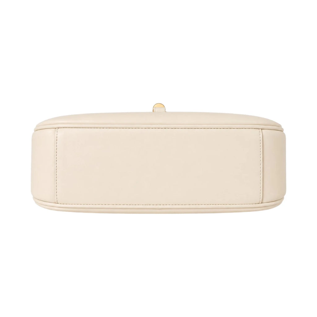 Virant Collection Women's Classic Ivory Leather Baguette Bag