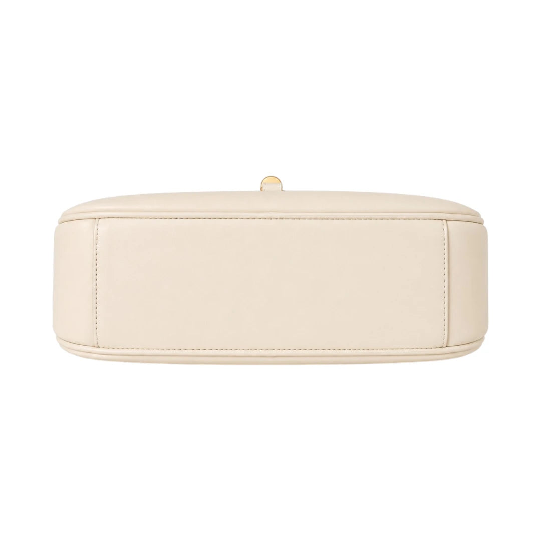 Virant Collection Women's Classic Ivory Leather Baguette Bag