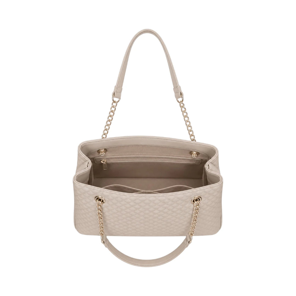 Virant Collection Women's Cream Quilted Leather Baguette Bag