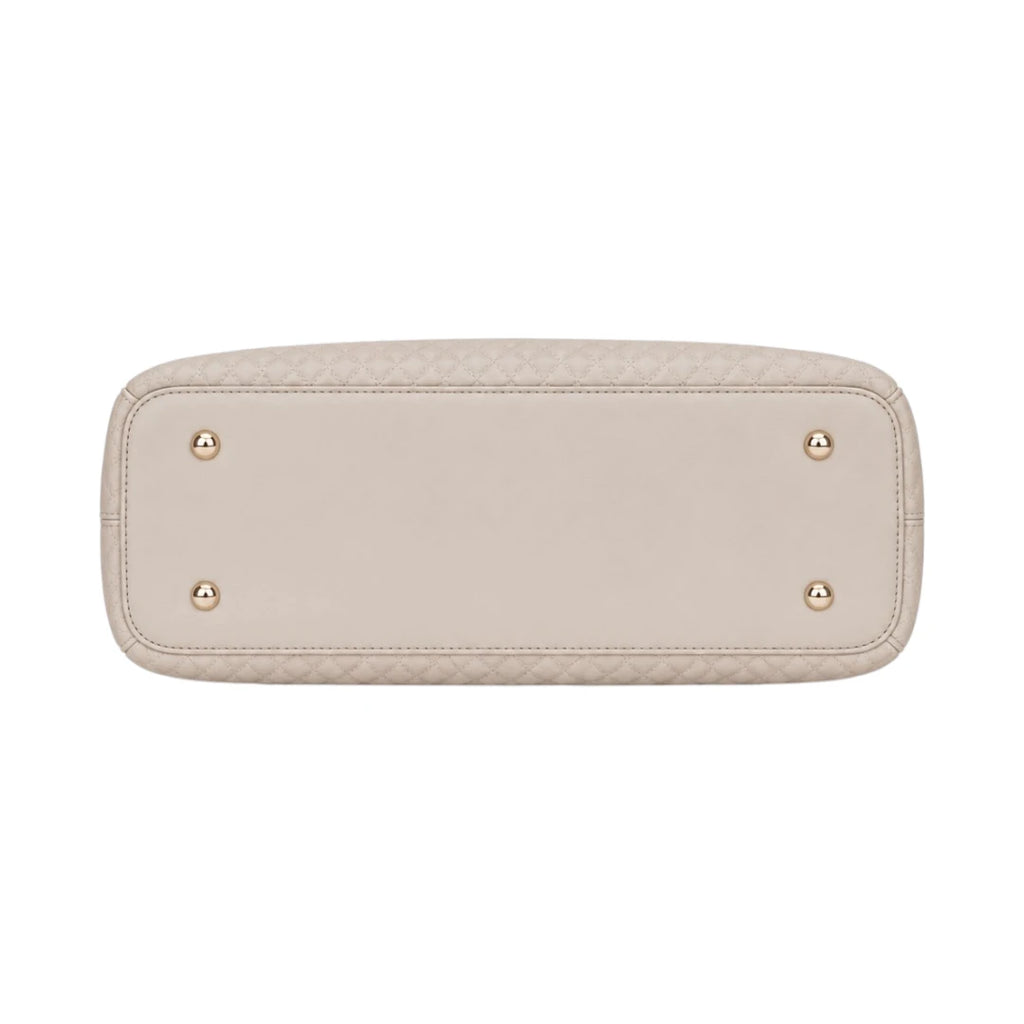 Virant Collection Women's Cream Quilted Leather Baguette Bag