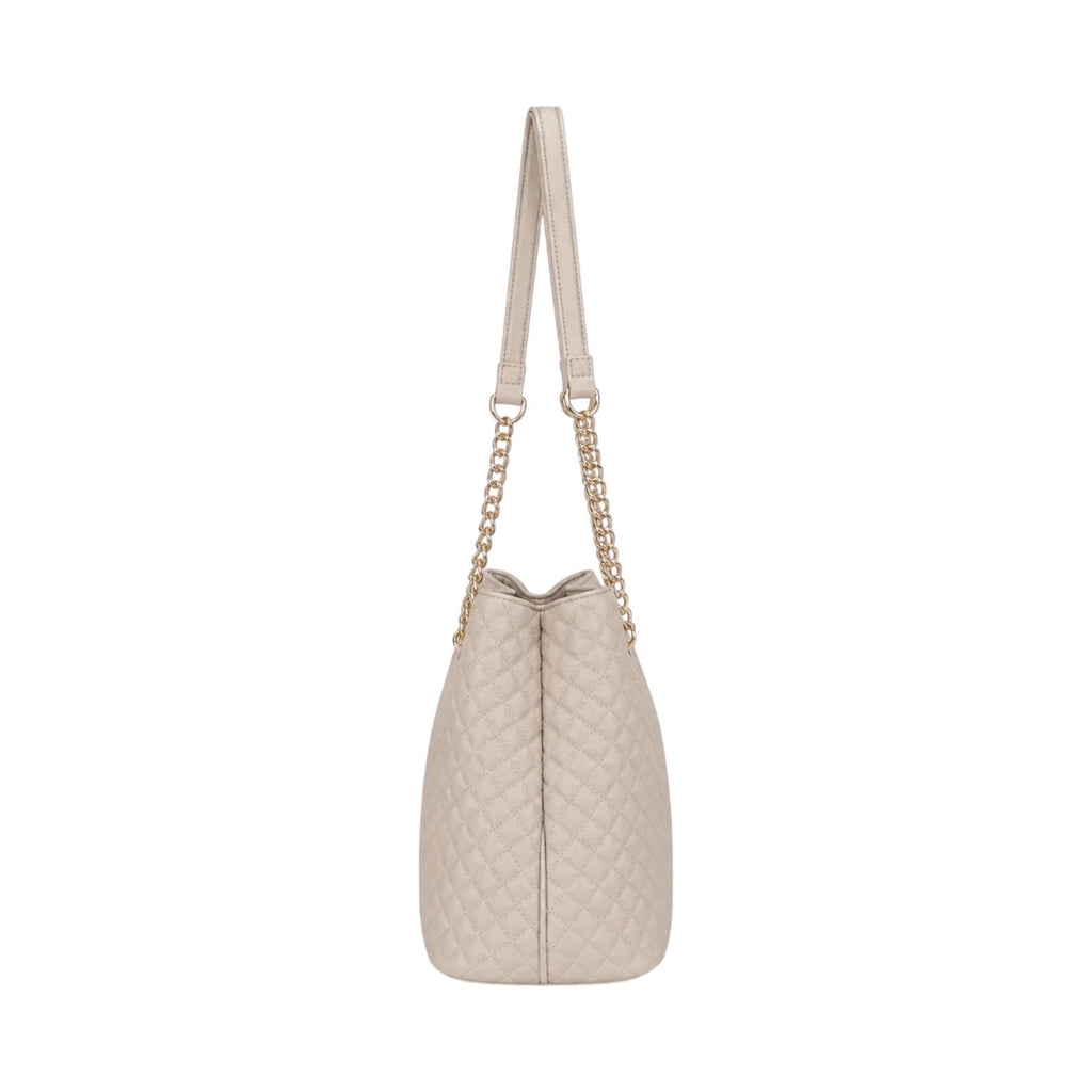 Virant Collection Women's Cream Quilted Leather Baguette Bag