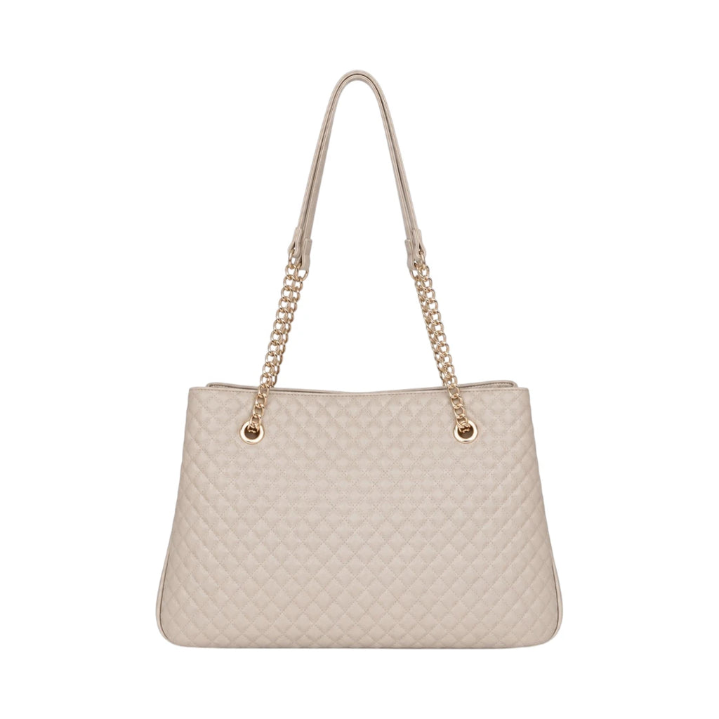 Virant Collection Women's Cream Quilted Leather Baguette Bag