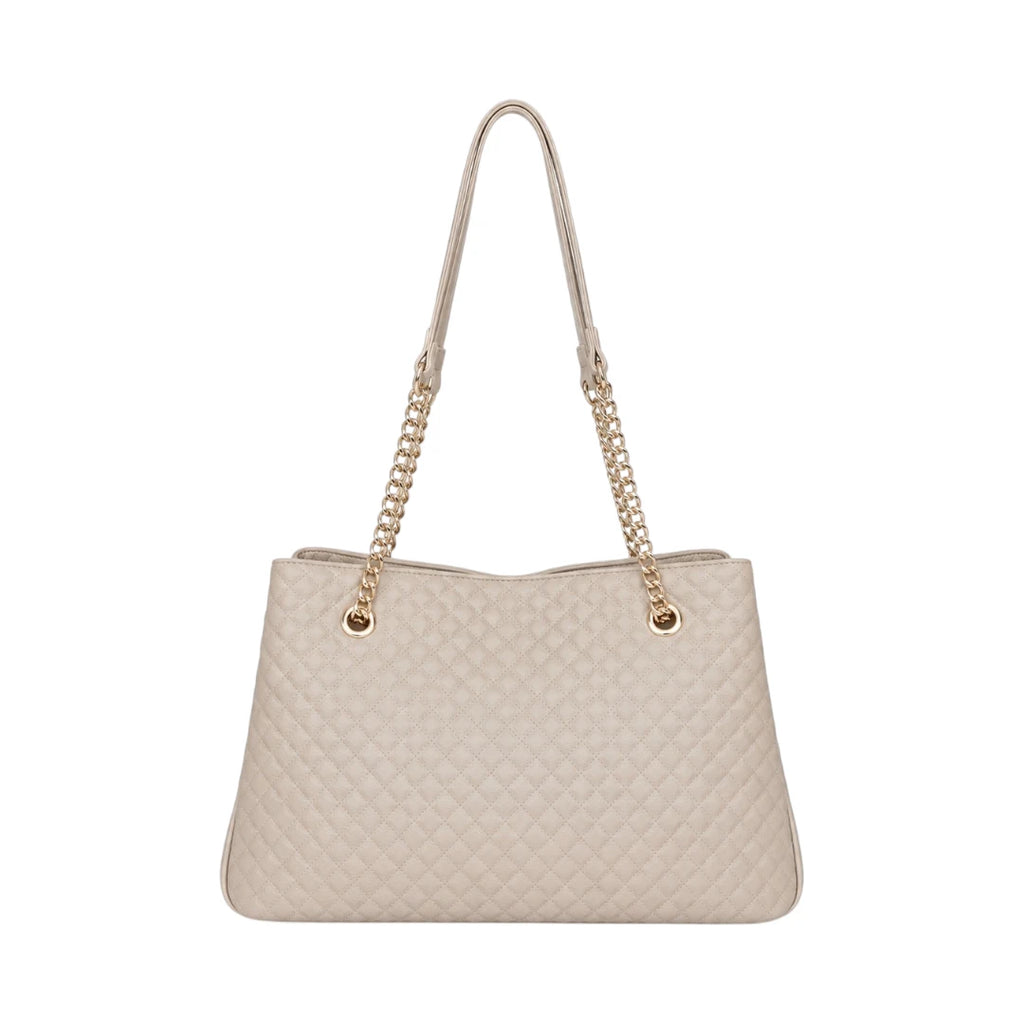 Virant Collection Women's Cream Quilted Leather Baguette Bag