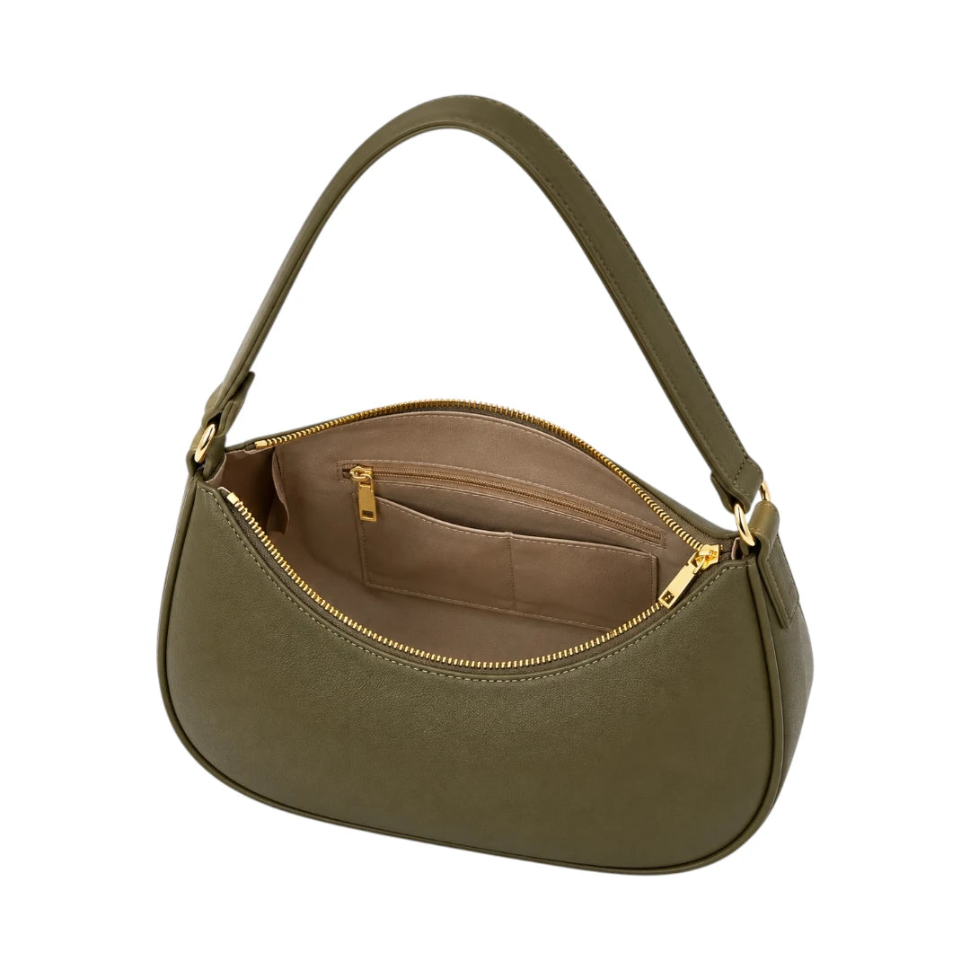 Virant Collection Women's Green Leather Baguette Bag