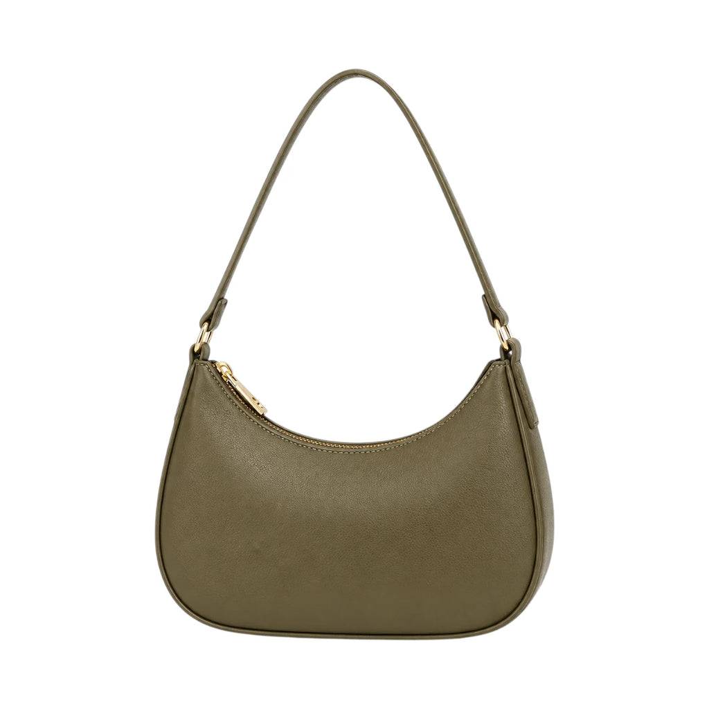 Virant Collection Women's Green Leather Baguette Bag