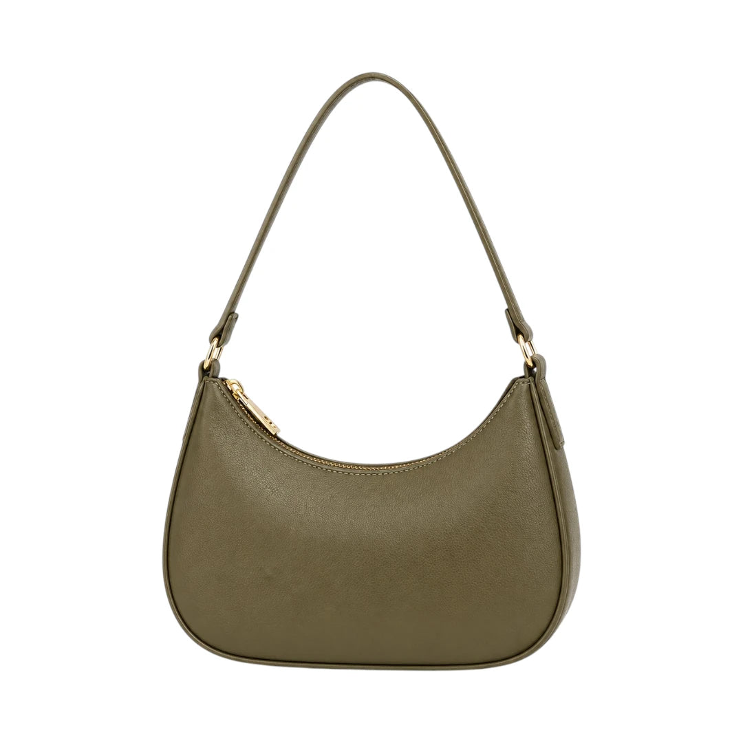 Virant Collection Women's Green Leather Baguette Bag
