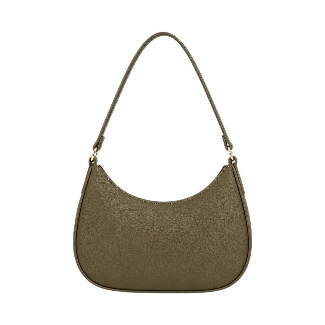 Virant Collection Women's Green Leather Baguette Bag